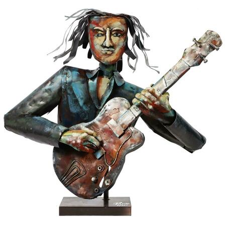 SOLID STORAGE SUPPLIES The Bassist Primo Mixed Media Sculpture SO2957108